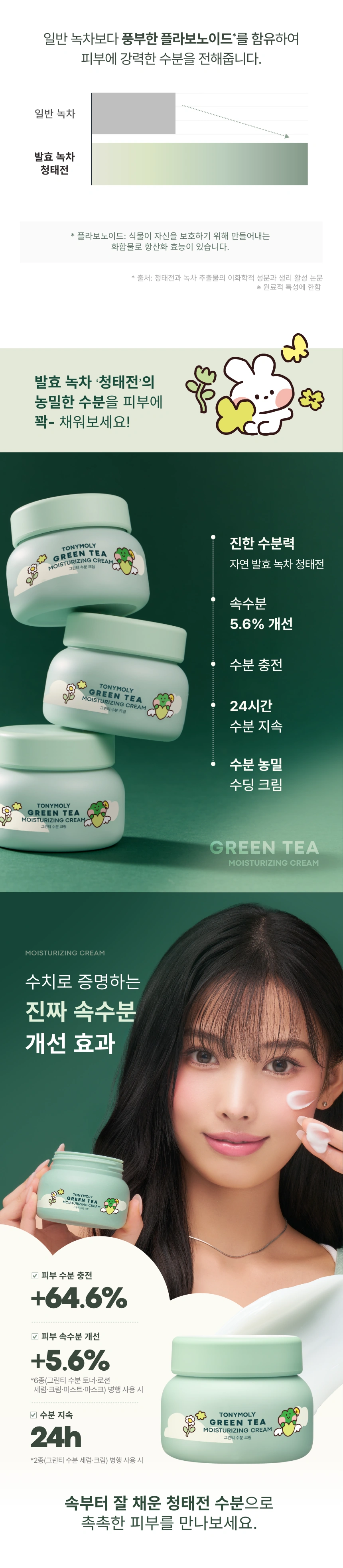 [대용량] 미니니 그린티 수분 크림 100ml(green tea moisturizing cream 100)